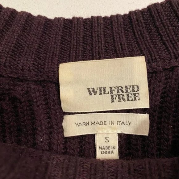 Wilfred Free Maroon/Purple Wool Knit Sweater - Picture 6 of 6